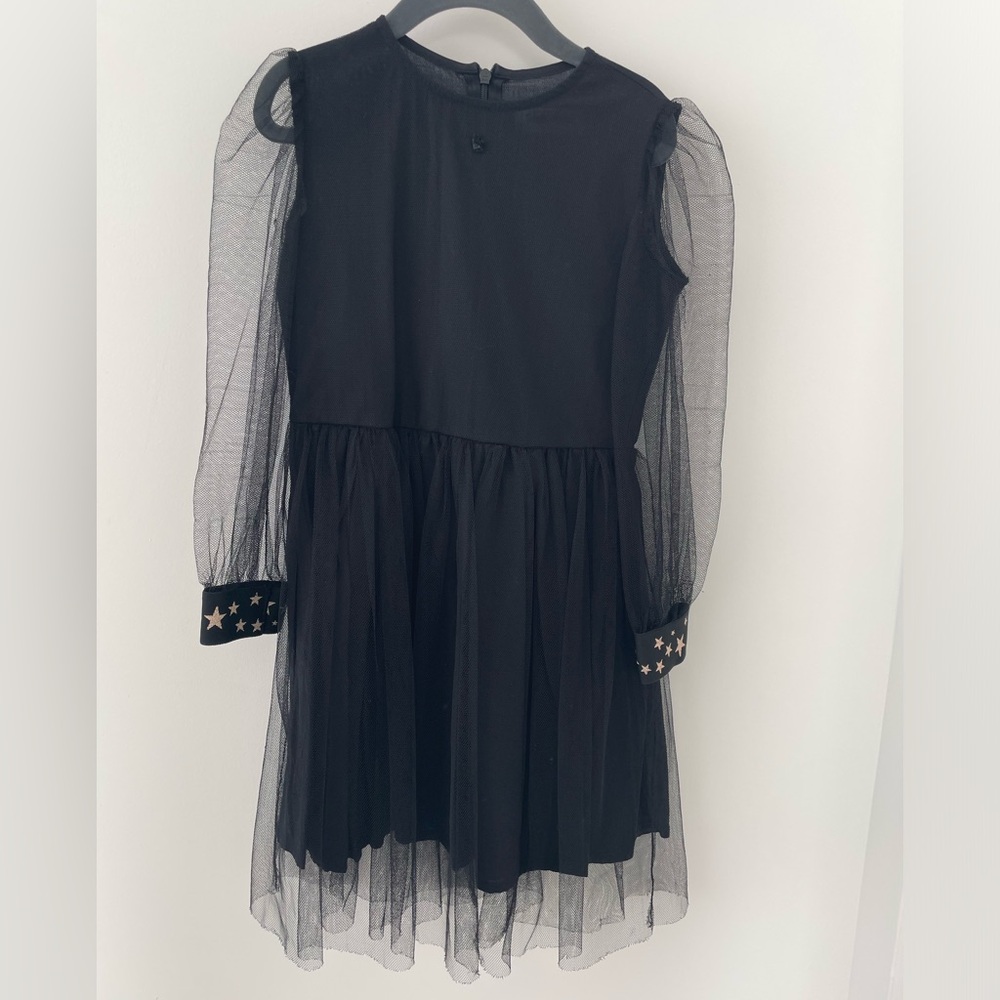 Tocoto Vintage Tulle Part Dress in Black Size 4Y